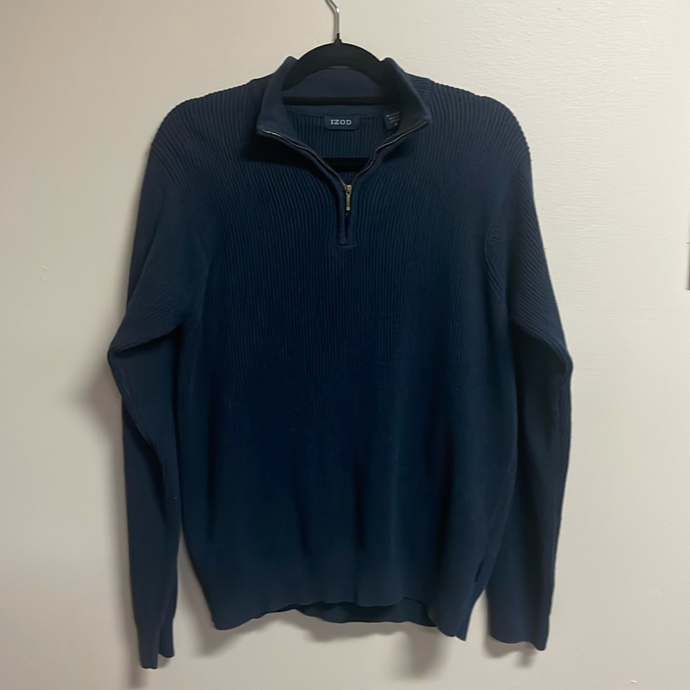 Izod 1/4 Zip Navy Men’s Sweater